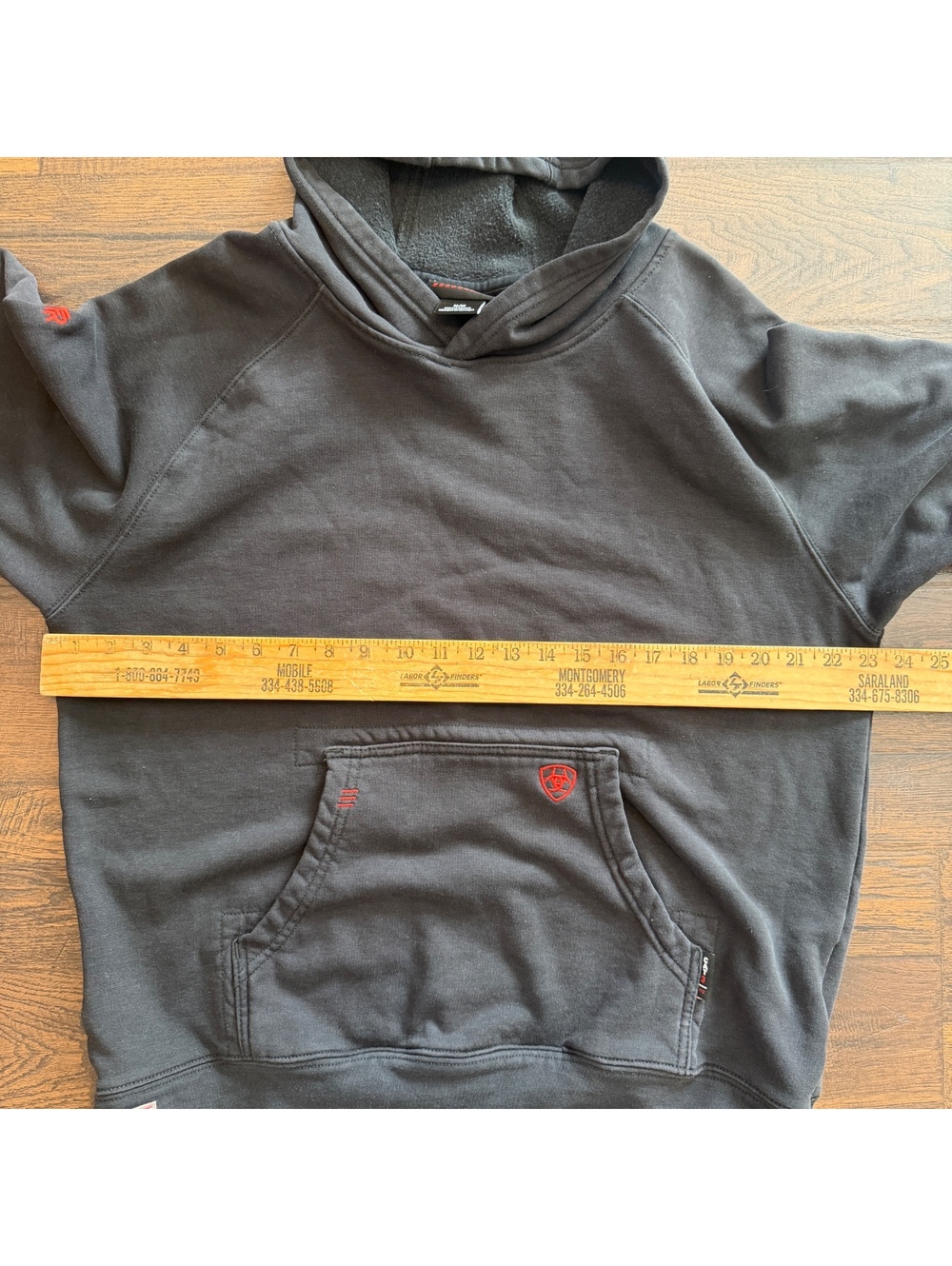 Ariat CAT3 2112 FR Men Primo Fleece Hoodie Black Flame Resistant Sweatshirt M - Picture 5 of 8